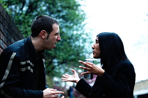 Man and woman arguing